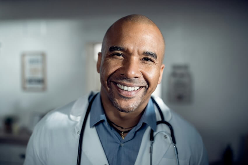 smiling physician